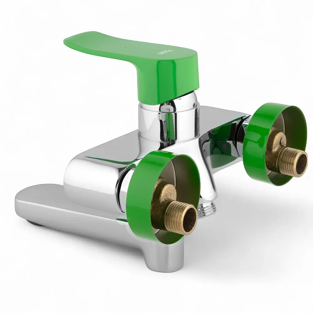 Фото 6 Смеситель для ванны Potato P3032-11 однорычажный с душевой лейкой цвет зеленый Фото 6 Смеситель для ванны Potato P3032-11 однорычажный с душевой лейкой цвет зеленый