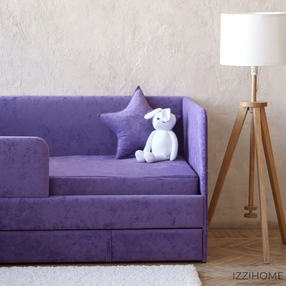 Фото 14 Диван-кровать детский Izzihome Happy 88x80x168 см ДСП цвет сиреневый Фото 14 Диван-кровать детский Izzihome Happy 88x80x168 см ДСП цвет сиреневый