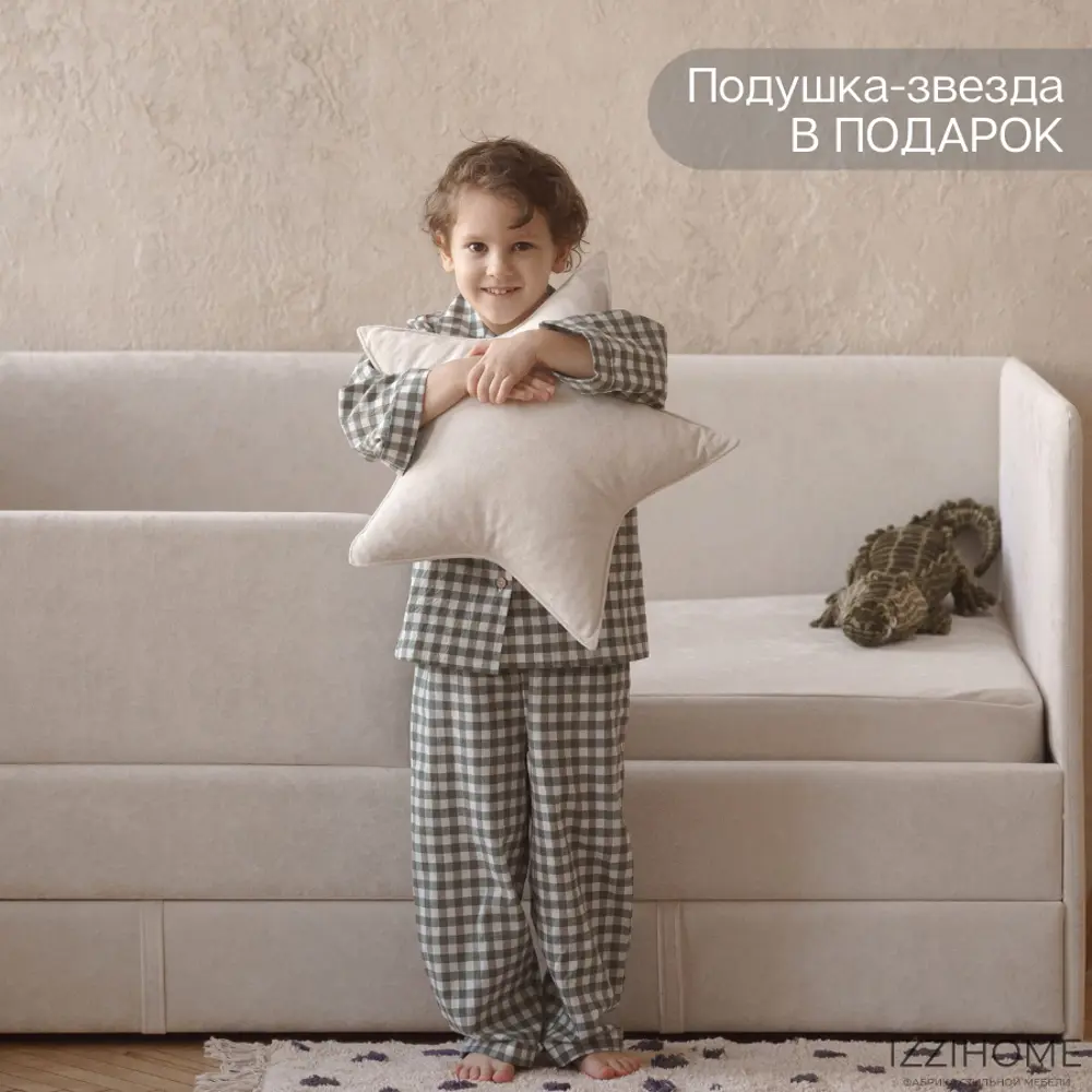 Фото 11 Диван-кровать детский Izzihome Happy 88x80x168 см ДСП цвет айвори Фото 11 Диван-кровать детский Izzihome Happy 88x80x168 см ДСП цвет айвори