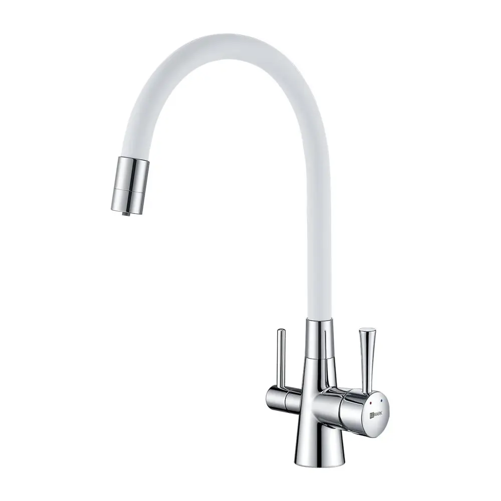 Фото Смеситель для кухни Lemark Comfort цвет белый LM3075C-White Фото Смеситель для кухни Lemark Comfort цвет белый LM3075C-White