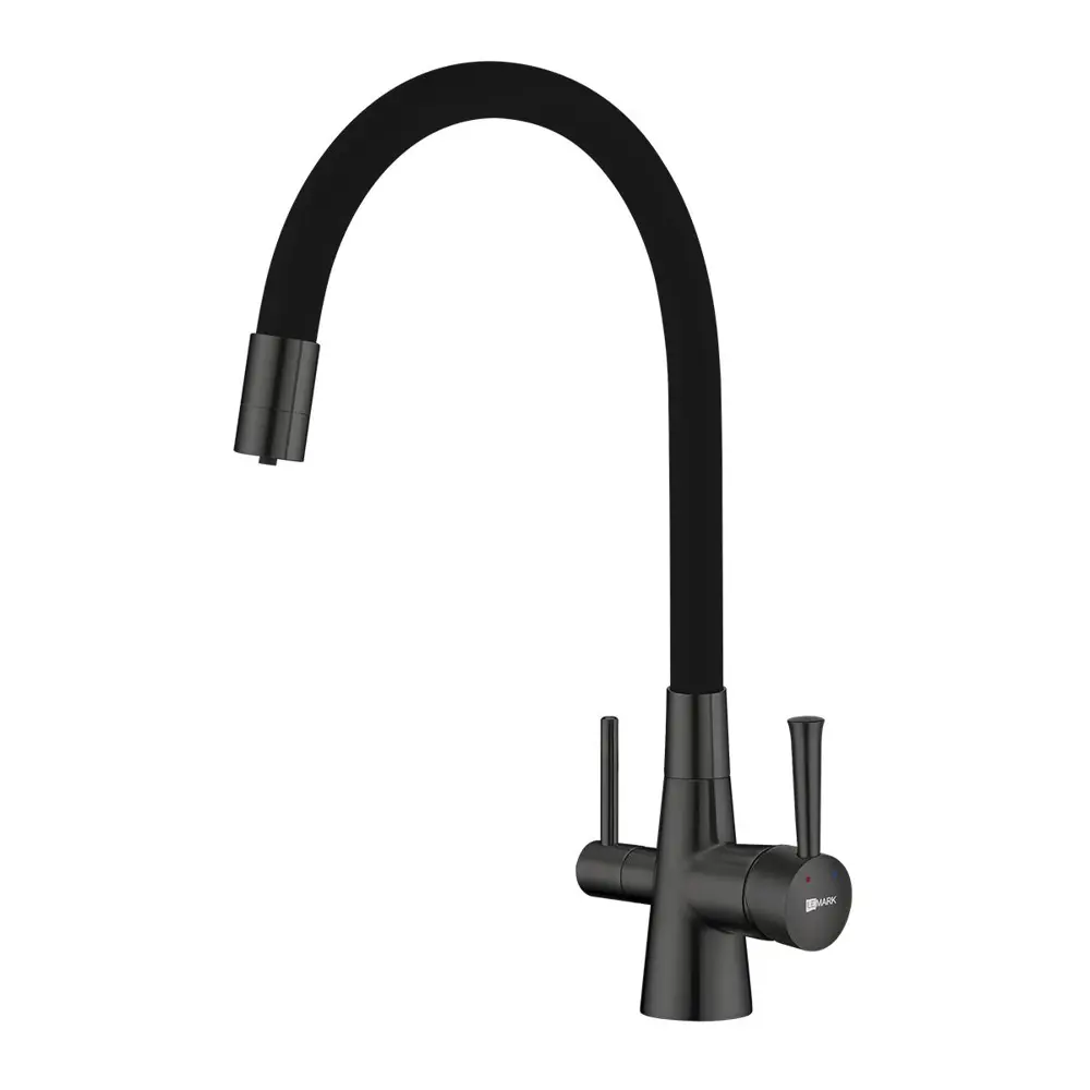 Фото Смеситель для кухни Lemark Comfort цвет черный LM3075GM Фото Смеситель для кухни Lemark Comfort цвет черный LM3075GM