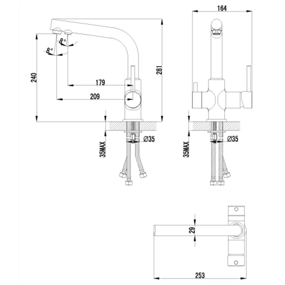 Фото 3 Смеситель для кухни LEMARK «COMFORT» LM3061C Фото 3 Смеситель для кухни LEMARK «COMFORT» LM3061C