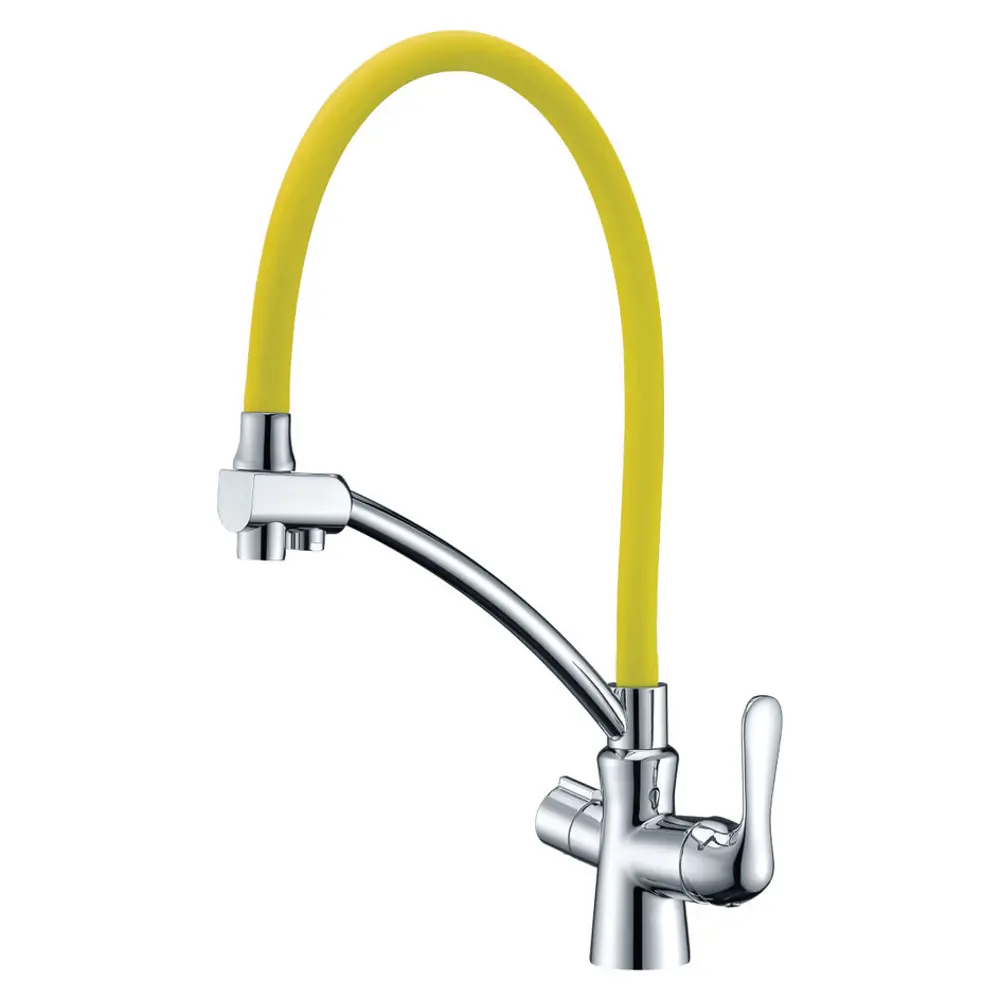 Фото Смеситель для кухни Lemark Comfort LM3070C-Yellow Фото Смеситель для кухни Lemark Comfort LM3070C-Yellow