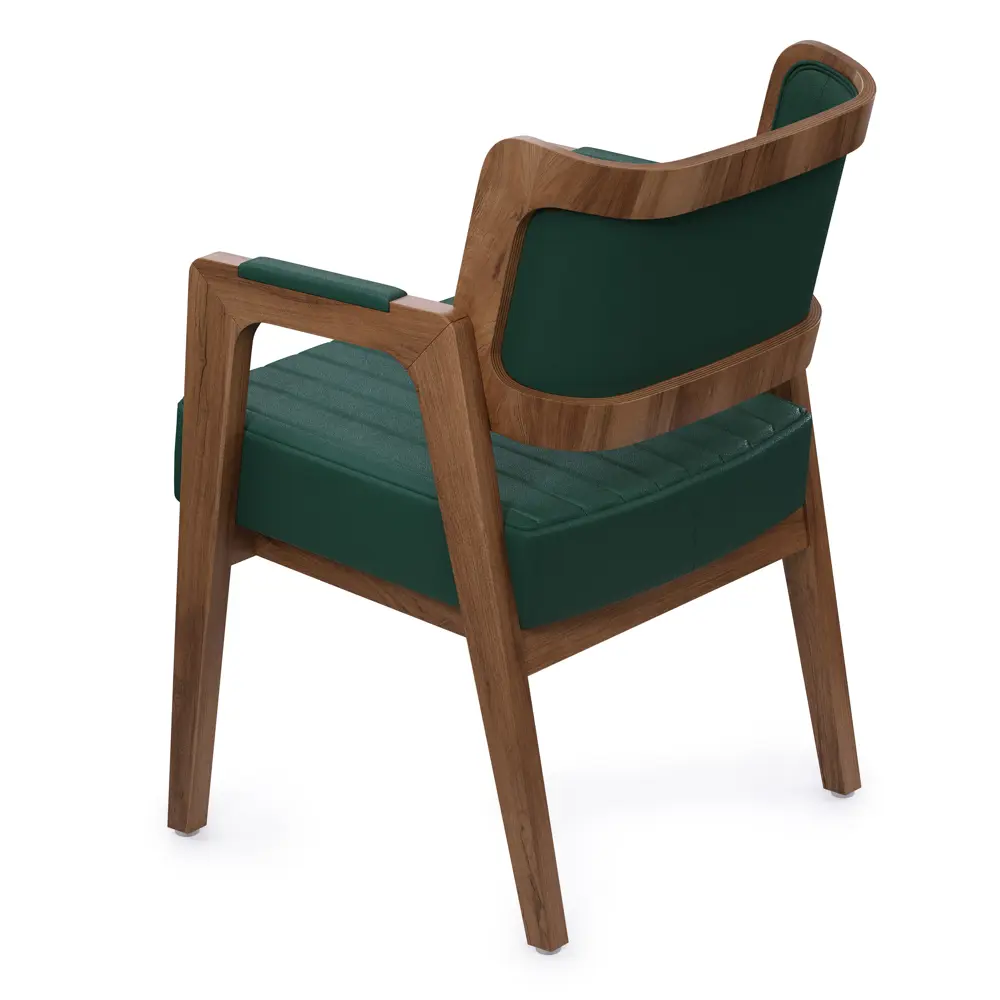 Фото 4 Стул Alsav Norman 50x83x58 см искусственная кожа цвет орех темный/экокожа dark green Фото 4 Стул Alsav Norman 50x83x58 см искусственная кожа цвет орех темный/экокожа dark green