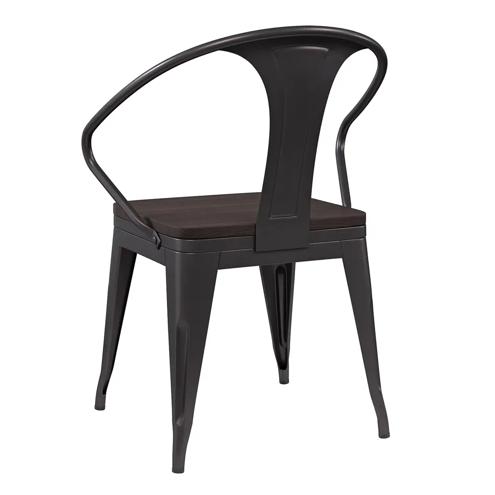 Фото 4 Стул Alsav West wood 38.5x80x51 см металл цвет вяз темный/черный матовый Фото 4 Стул Alsav West wood 38.5x80x51 см металл цвет вяз темный/черный матовый