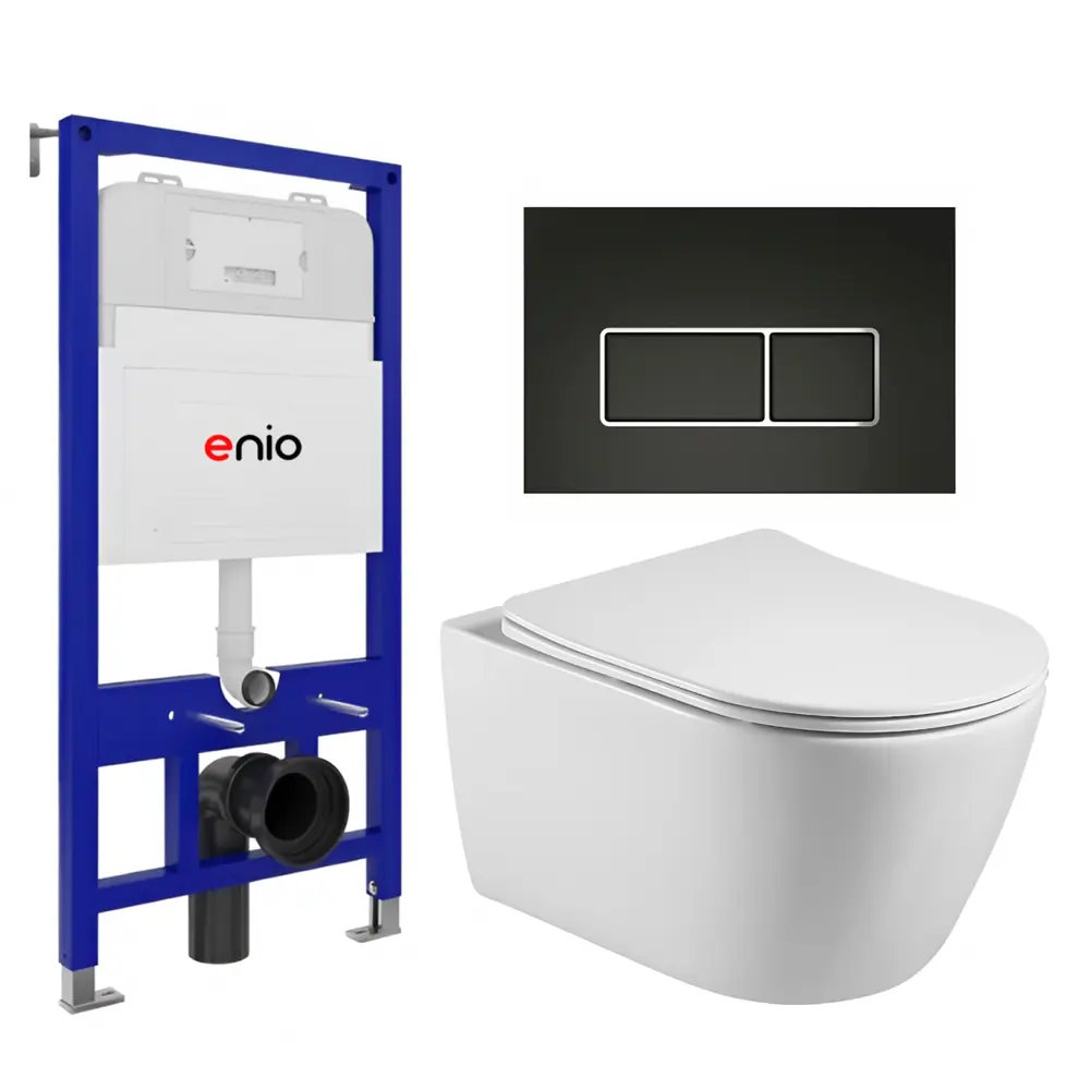 Фото Комплект инсталляция с унитазом Enio 612936 цвет белый Фото Комплект инсталляция с унитазом Enio 612936 цвет белый