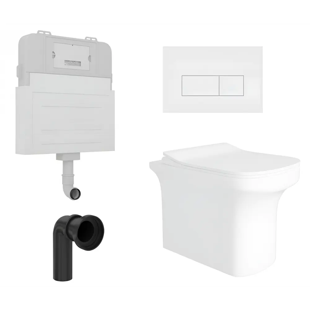 Фото Комплект инсталляция с унитазом Enio 535625 цвет белый Фото Комплект инсталляция с унитазом Enio 535625 цвет белый