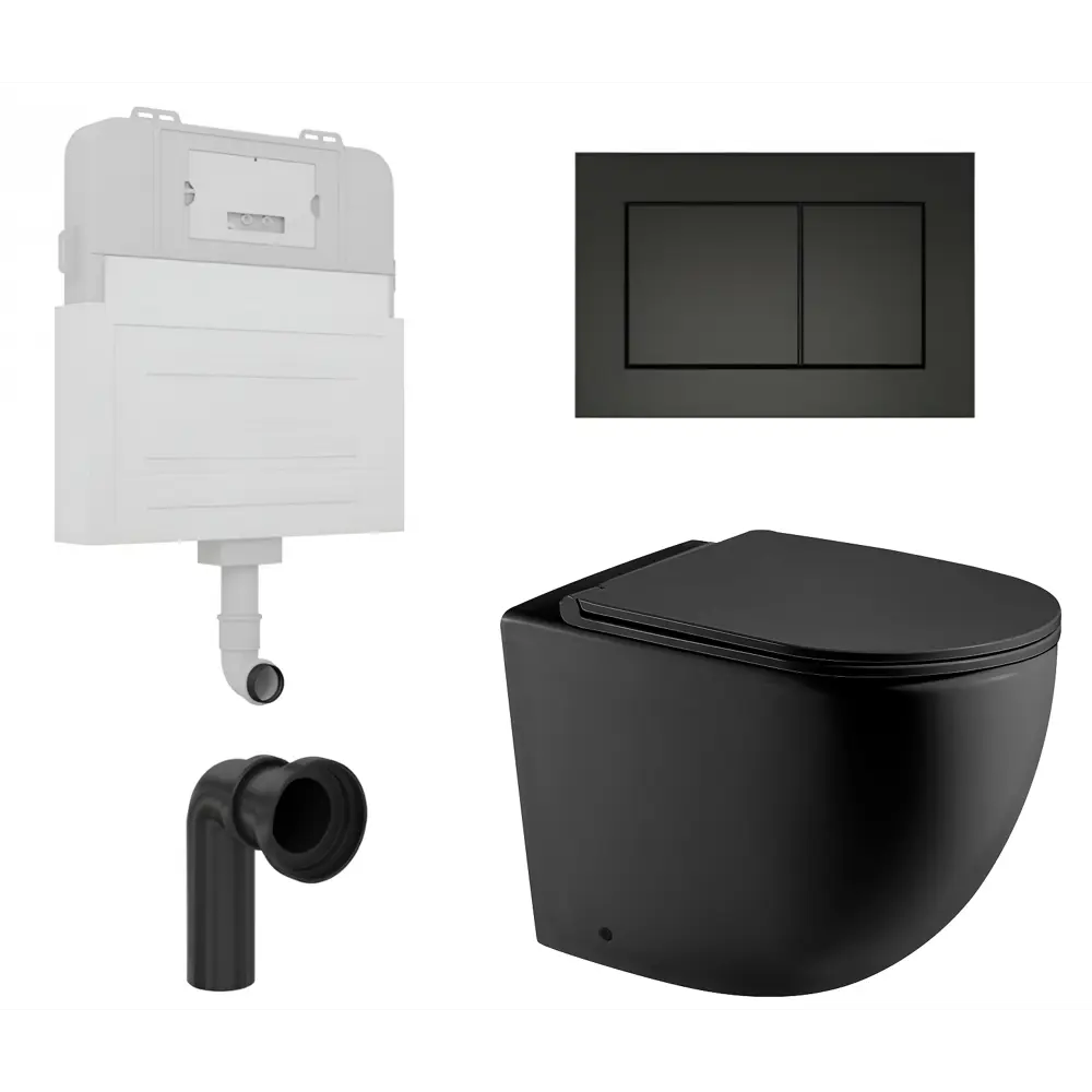 Фото Комплект инсталляция с унитазом Enio 535883 цвет черный