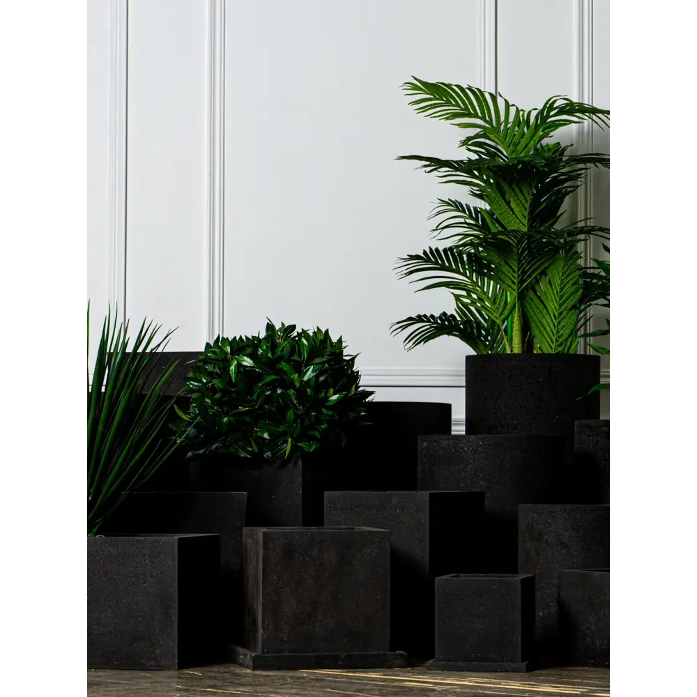 Фото 7 Кашпо Evabrick Przma hl50-35b d 35 см 50 см 36 л полимербетон черный