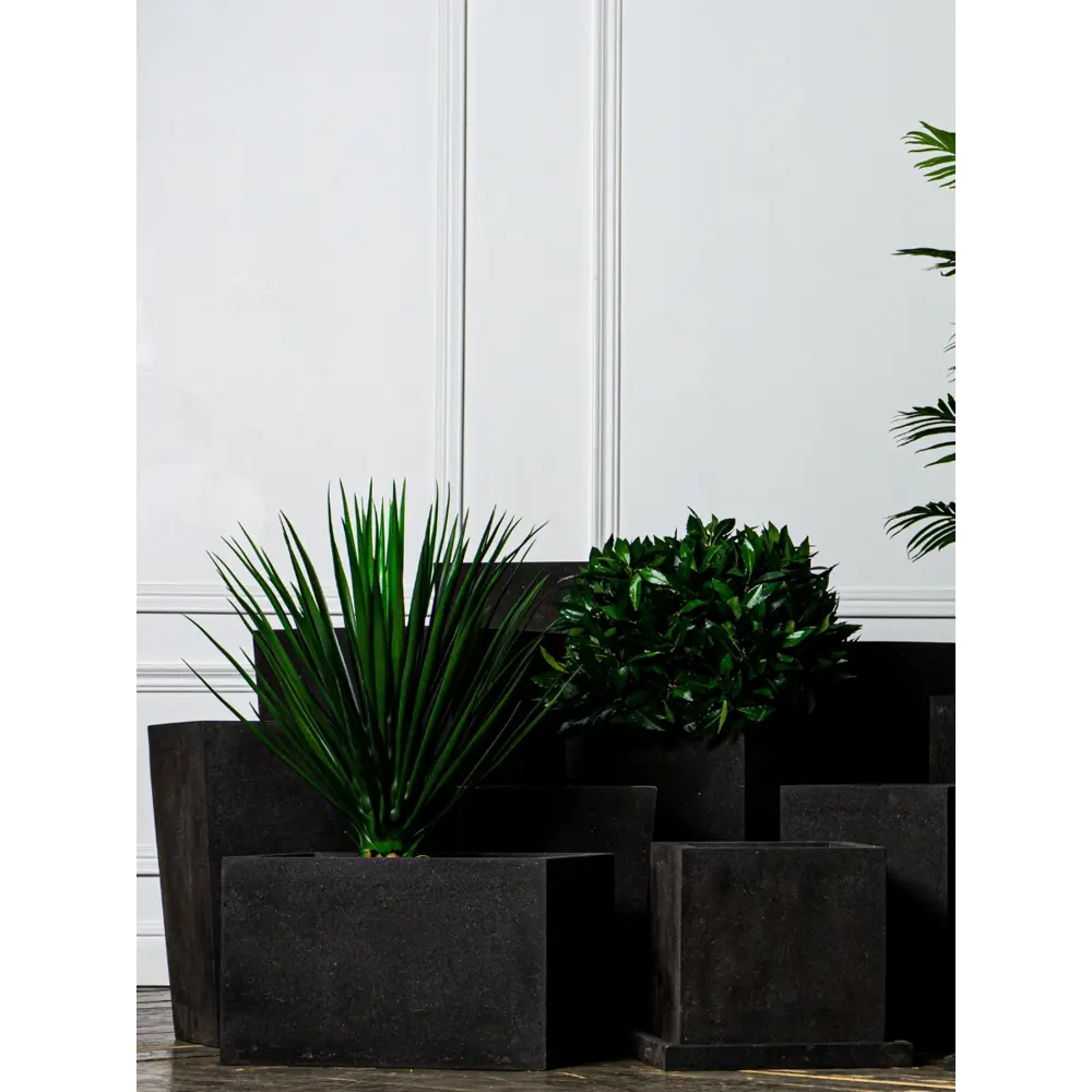 Фото 6 Кашпо Evabrick Przma hl50-35b d 35 см 50 см 36 л полимербетон черный