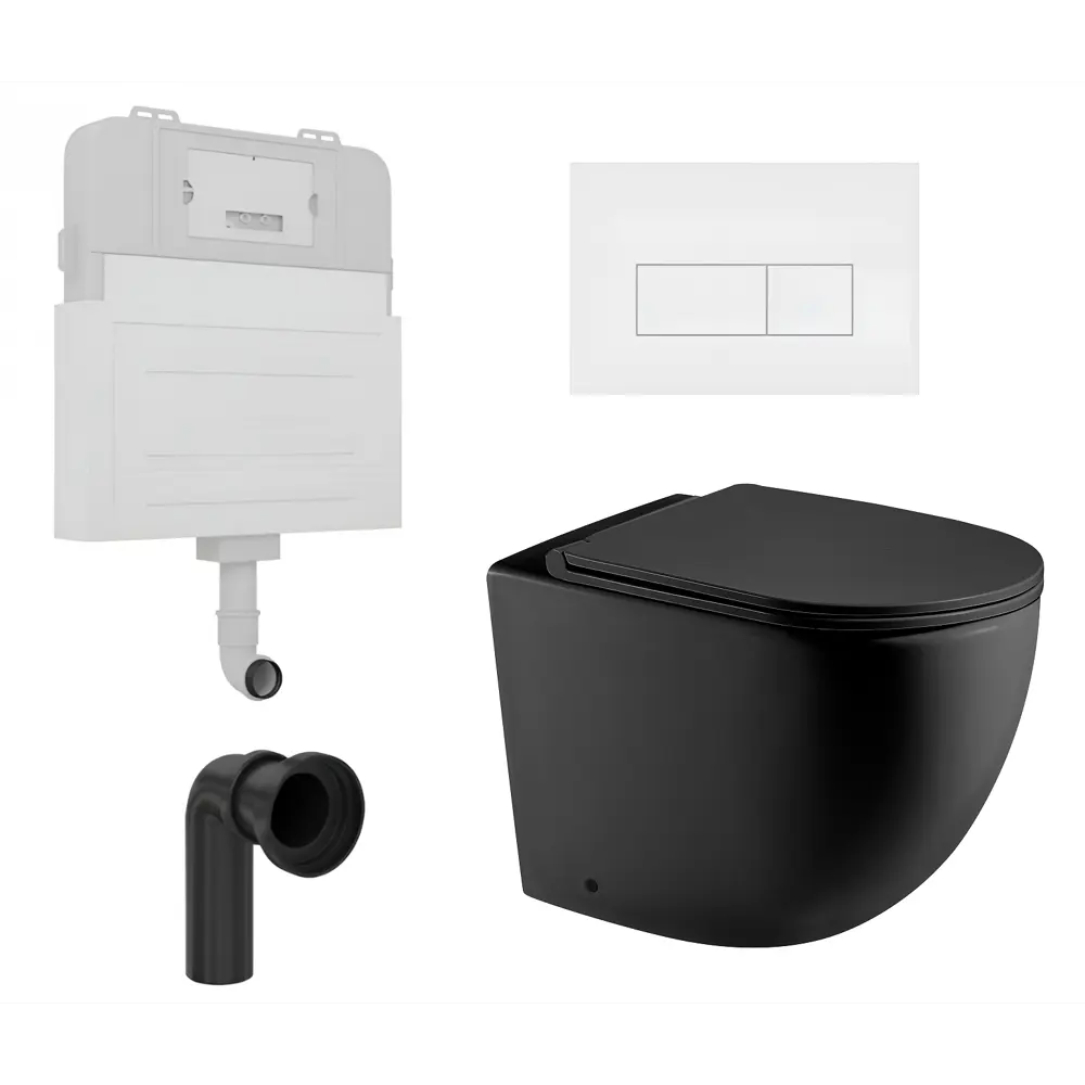 Фото Комплект инсталляция с унитазом Enio 535633 цвет черный