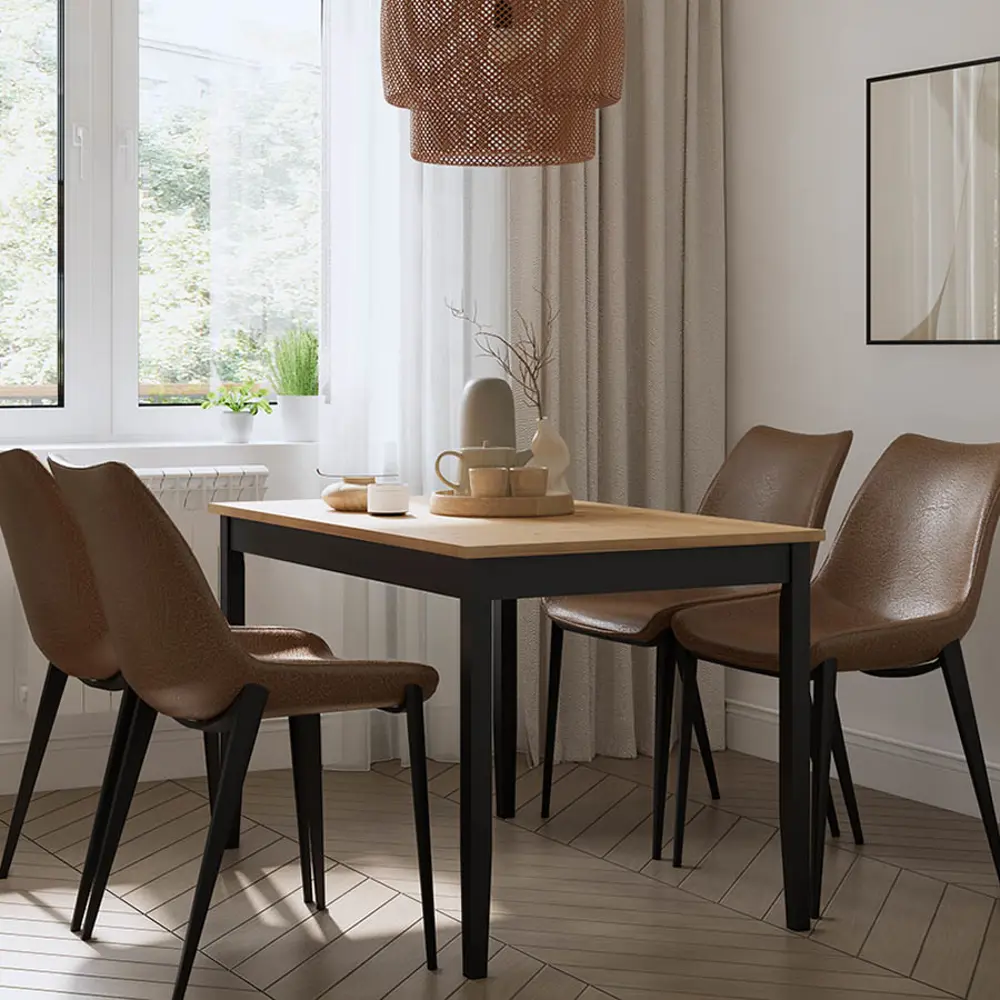 Фото 4 Стол прямоугольный Лузалес 74x118 см дерево цвет черный/ светло-коричневый Фото 4 Стол прямоугольный Лузалес 74x118 см дерево цвет черный/ светло-коричневый