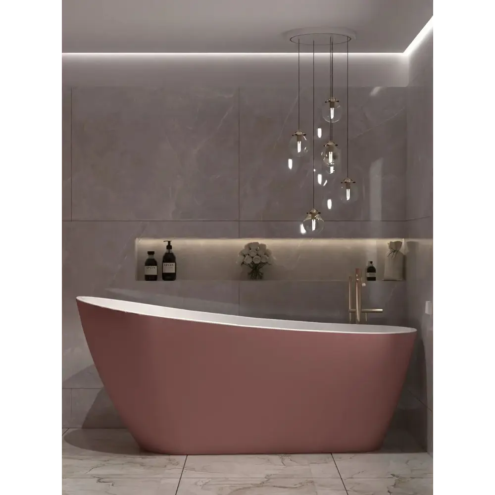 Фото 6 Ванна Watersense Rita акриловая 170x74 отдельностоящая розовая матовая Фото 6 Ванна Watersense Rita акриловая 170x74 отдельностоящая розовая матовая