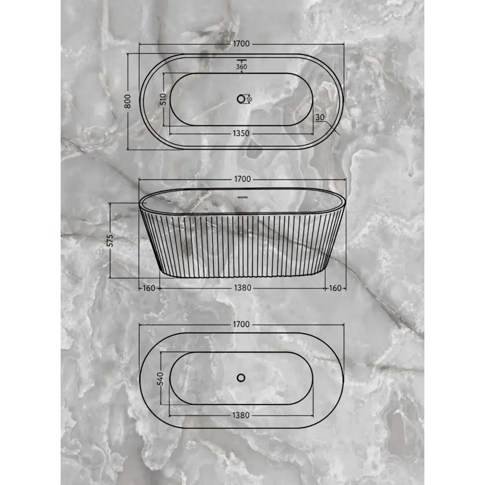 Фото 5 Ванна Watersense Lana акриловая 170x80 отдельностоящая розовая матовая Фото 5 Ванна Watersense Lana акриловая 170x80 отдельностоящая розовая матовая