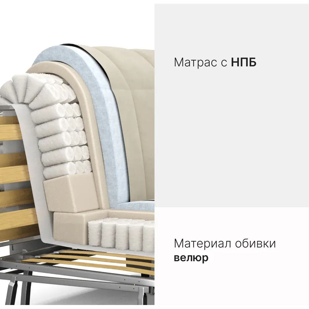 Фото 4 Диван Вектор Истван 126481-126625 151x88x105 см велюр цвет бежевый Фото 4 Диван Вектор Истван 126481-126625 151x88x105 см велюр цвет бежевый