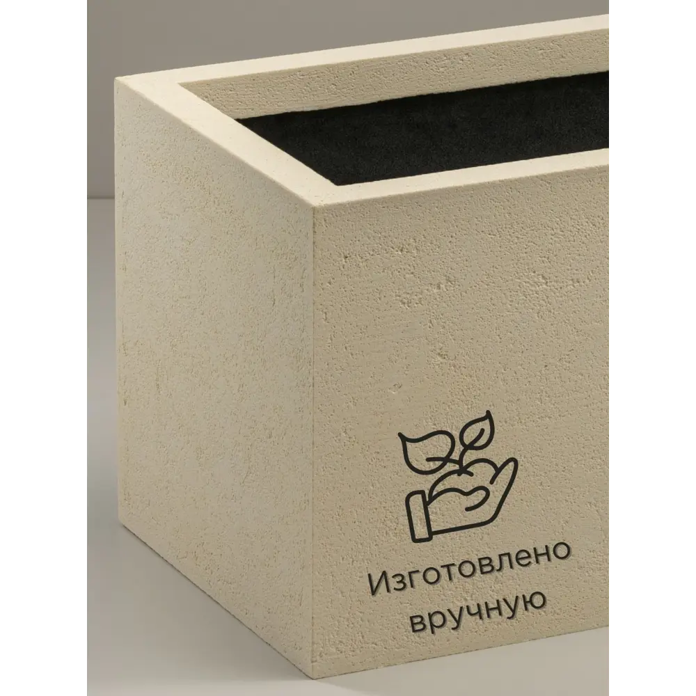 Фото 2 Кашпо Rectangle hl17-50l Evabrick 17x17 см 7 л полимербетон бежевый Фото 2 Кашпо Rectangle hl17-50l Evabrick 17x17 см 7 л полимербетон бежевый
