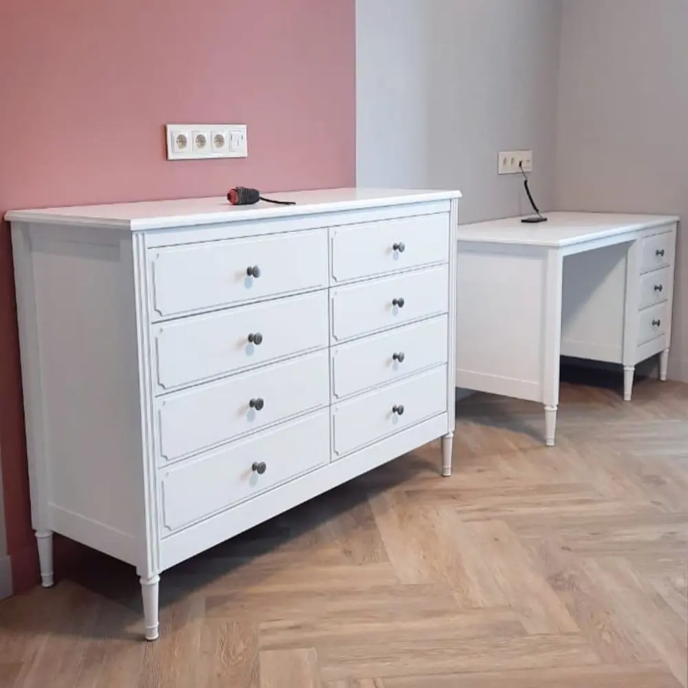 Фото 6 Комод Ellipse furniture Elit 8 ящиков 128x46x94 см МДФ цвет белый Фото 6 Комод Ellipse furniture Elit 8 ящиков 128x46x94 см МДФ цвет белый