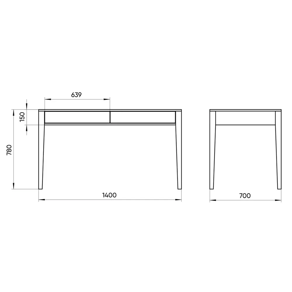 Фото 6 Компьютерный стол Ellipse furniture Fjord 140x78x70 см МДФ цвет темно-серый Фото 6 Компьютерный стол Ellipse furniture Fjord 140x78x70 см МДФ цвет темно-серый