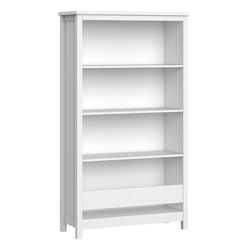 Фото 2 Стеллаж с полками Ellipse furniture Wood L 92x162.7x36 см МДФ цвет белый Фото 2 Стеллаж с полками Ellipse furniture Wood L 92x162.7x36 см МДФ цвет белый