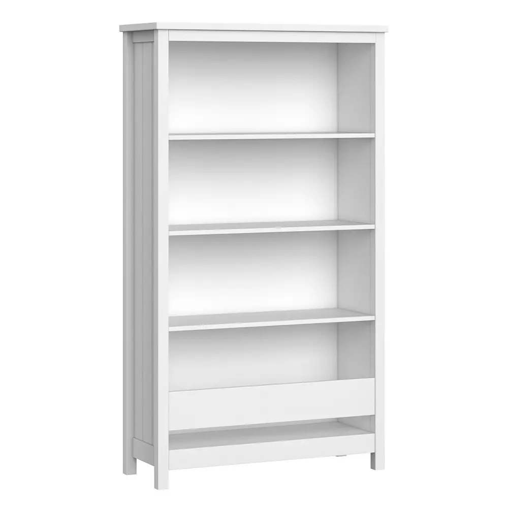 Фото 4 Стеллаж с полками Ellipse furniture Wood L 92x162.7x36 см МДФ цвет белый Фото 4 Стеллаж с полками Ellipse furniture Wood L 92x162.7x36 см МДФ цвет белый