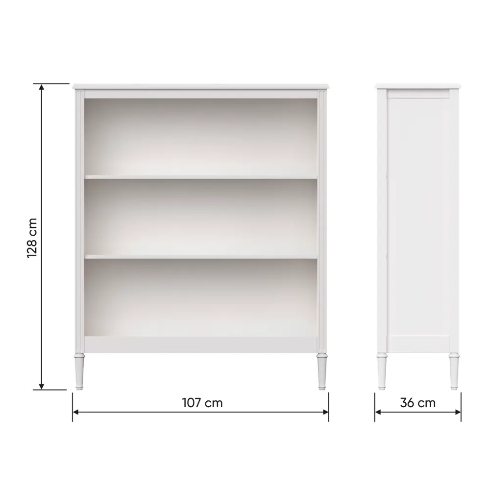 Фото 8 Стеллаж с полками Ellipse furniture Elit M 107x128x36 см МДФ цвет белый Фото 8 Стеллаж с полками Ellipse furniture Elit M 107x128x36 см МДФ цвет белый