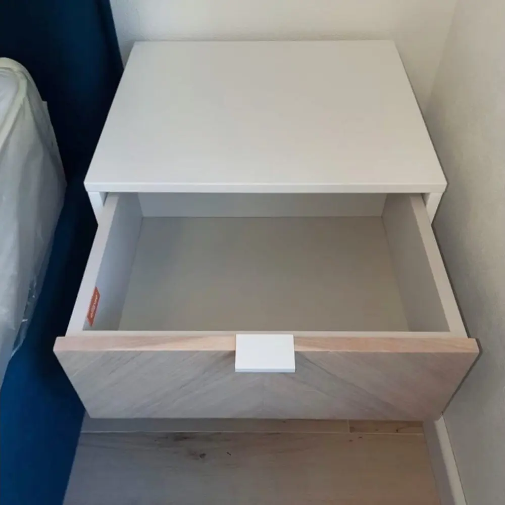Фото 6 Тумба прикроватная Ellipse furniture 47.4x55.6x40.8 см 1 ящик МДФ цвет белый Фото 6 Тумба прикроватная Ellipse furniture 47.4x55.6x40.8 см 1 ящик МДФ цвет белый