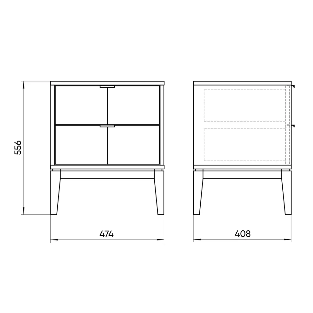 Фото 8 Тумба прикроватная Ellipse furniture 47.4x55.6x40.8 см 2 ящика МДФ цвет белый Фото 8 Тумба прикроватная Ellipse furniture 47.4x55.6x40.8 см 2 ящика МДФ цвет белый