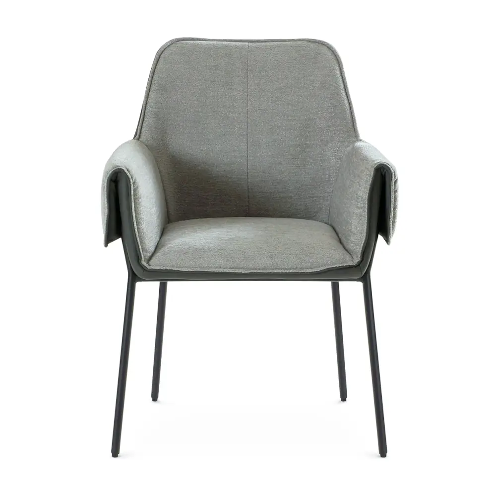 Фото Обеденный стул Огого обстановочка! Minotti 41x88x64 см текстиль цвет серый Фото Обеденный стул Огого обстановочка! Minotti 41x88x64 см текстиль цвет серый