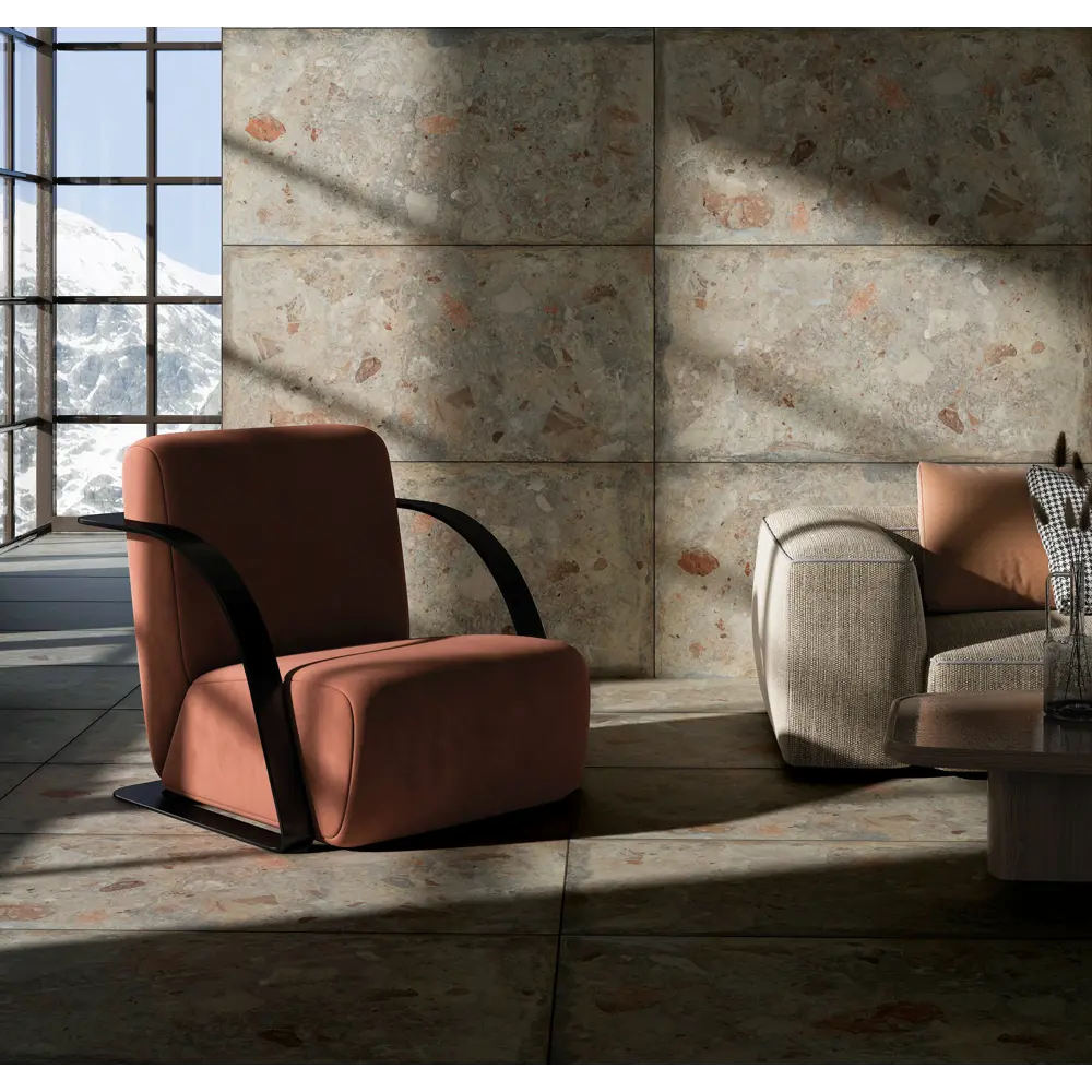 Фото 2 Керамогранит Qua Ponza Shine Mat 59.5x119.5см цвет коричневый Фото 2 Керамогранит Qua Ponza Shine Mat 59.5x119.5см цвет коричневый