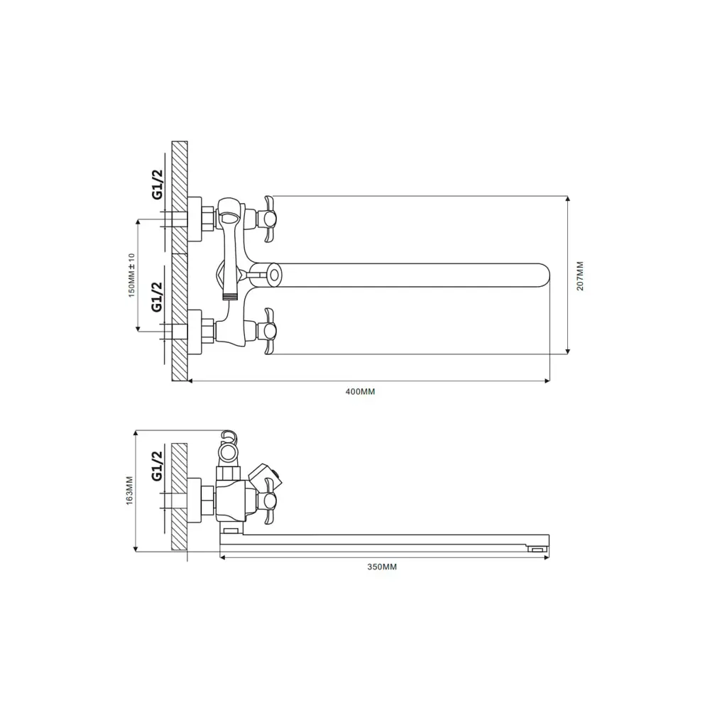 Фото 10 Смеситель для ванны Ekko E22731 двухвентильный цвет хром Фото 10 Смеситель для ванны Ekko E22731 двухвентильный цвет хром