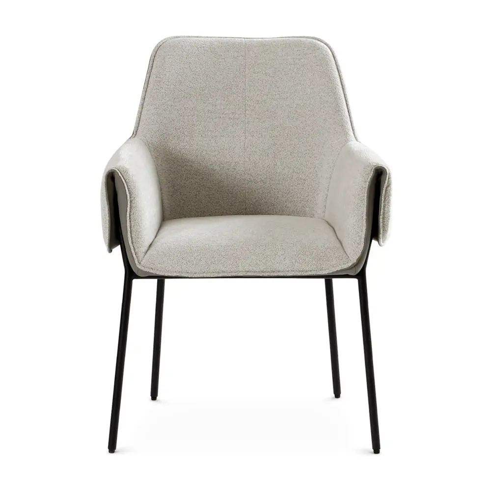 Фото Обеденный стул Огого обстановочка! Minotti 41x88x64 см текстиль цвет бежевый Фото Обеденный стул Огого обстановочка! Minotti 41x88x64 см текстиль цвет бежевый
