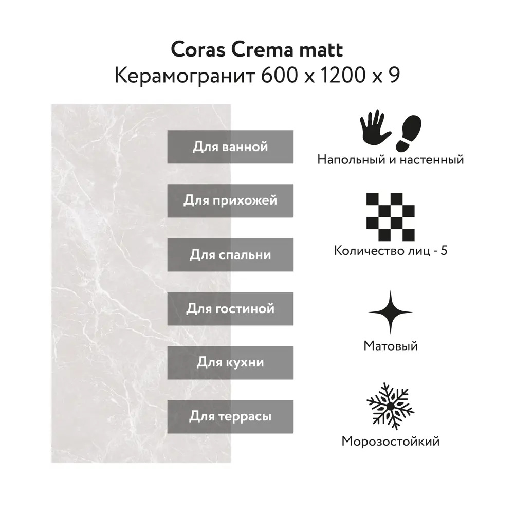 Фото Керамогранит Kerald Coras Crema matt 60x120см цвет серый Фото Керамогранит Kerald Coras Crema matt 60x120см цвет серый