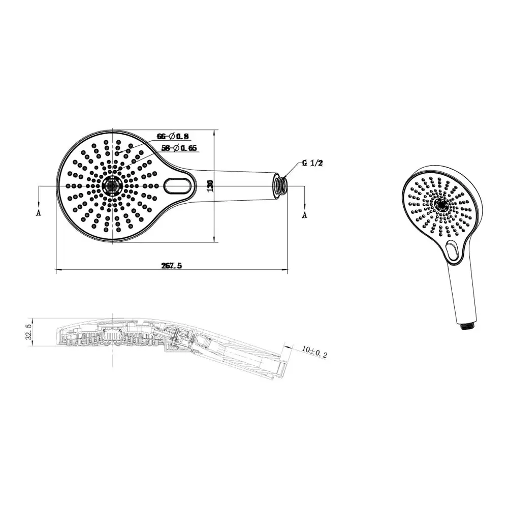 Фото 8 Комплект Vincea Inspire VSHD-3I1CCH,VSHN-3I1HCH: верхний душ с держателем, ручной душ с шлангом цвет хром Фото 8 Комплект Vincea Inspire VSHD-3I1CCH,VSHN-3I1HCH: верхний душ с держателем, ручной душ с шлангом цвет хром