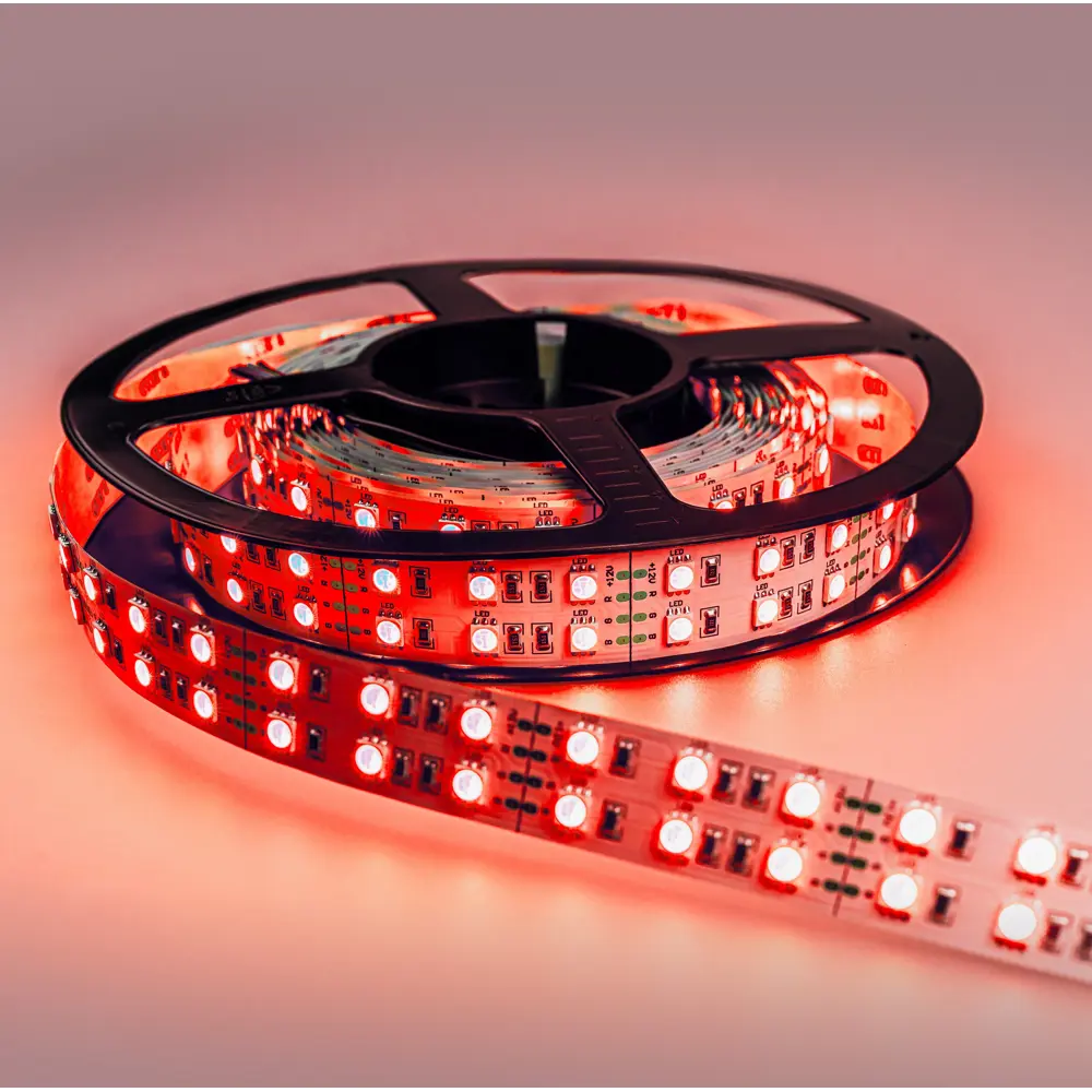 Фото 7 Светодиодная лента Eleganz Lux 5050 120 LED (28.8W/M) 12V RGB IP20 ДВУХРЯДНАЯ, 5м Фото 7 Светодиодная лента Eleganz Lux 5050 120 LED (28.8W/M) 12V RGB IP20 ДВУХРЯДНАЯ, 5м