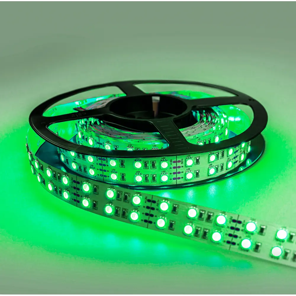 Фото 8 Светодиодная лента Eleganz Lux 5050 120 LED (28.8W/M) 12V RGB IP20 ДВУХРЯДНАЯ, 5м Фото 8 Светодиодная лента Eleganz Lux 5050 120 LED (28.8W/M) 12V RGB IP20 ДВУХРЯДНАЯ, 5м
