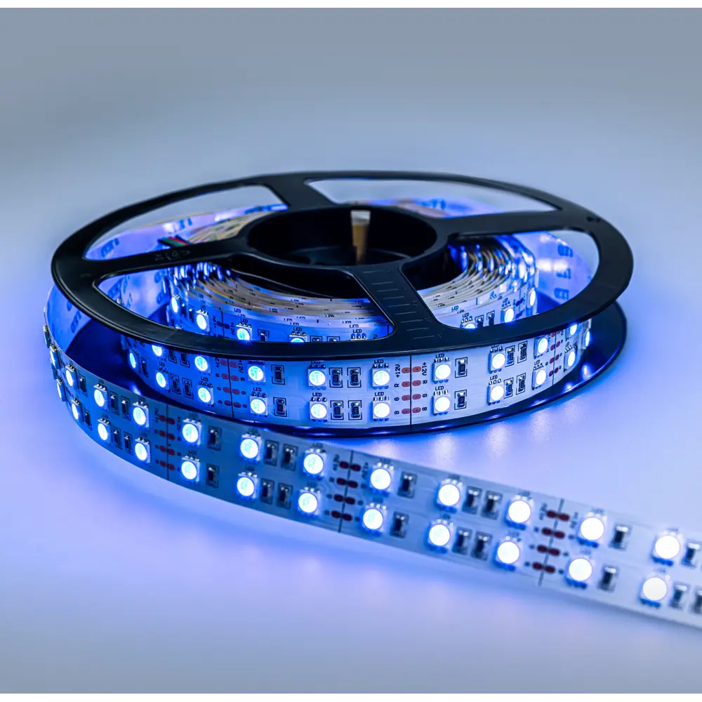Фото 9 Светодиодная лента Eleganz Lux 5050 120 LED (28.8W/M) 12V RGB IP20 ДВУХРЯДНАЯ, 5м Фото 9 Светодиодная лента Eleganz Lux 5050 120 LED (28.8W/M) 12V RGB IP20 ДВУХРЯДНАЯ, 5м
