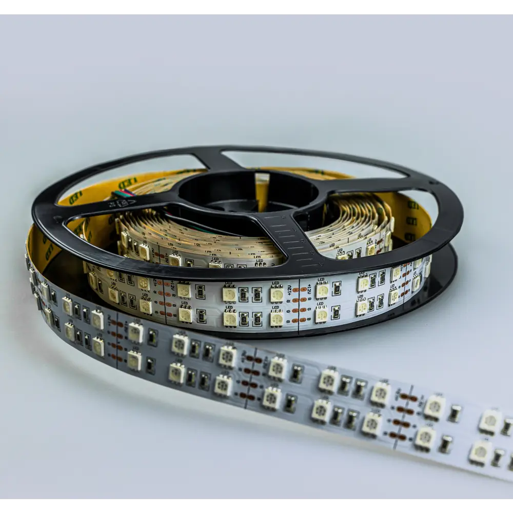 Фото 12 Светодиодная лента Eleganz Lux 5050 120 LED (28.8W/M) 12V RGB IP20 ДВУХРЯДНАЯ, 5м Фото 12 Светодиодная лента Eleganz Lux 5050 120 LED (28.8W/M) 12V RGB IP20 ДВУХРЯДНАЯ, 5м
