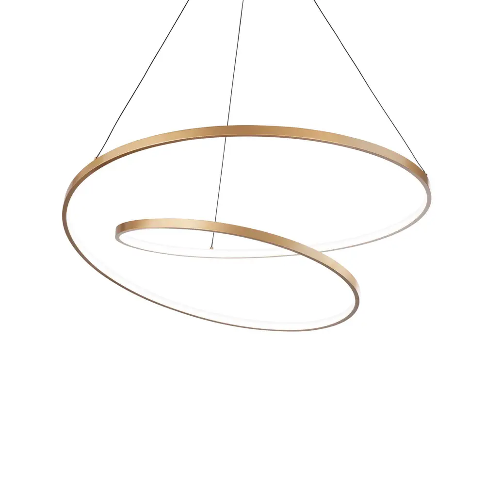 Фото Светильник подвесной светодиодный Ideal lux Oz 269467 31 м² теплый белый (желтый) свет цвет белый матовый/золотой Фото Светильник подвесной светодиодный Ideal lux Oz 269467 31 м² теплый белый (желтый) свет цвет белый матовый/золотой