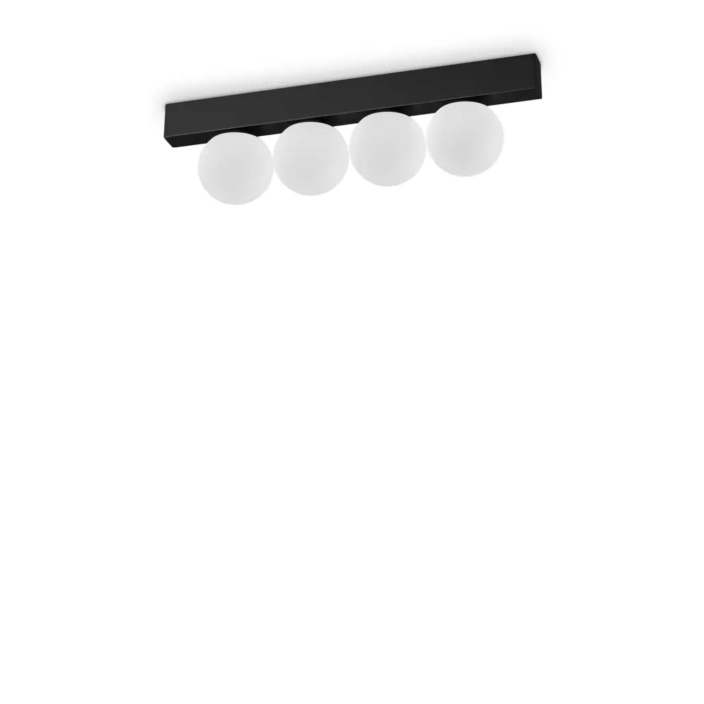 Фото Светильник потолочный ideal lux Ping Pong PL4 11Вт 1000Лм 3000К 230В IP20 Черный 313283 Фото Светильник потолочный ideal lux Ping Pong PL4 11Вт 1000Лм 3000К 230В IP20 Черный 313283