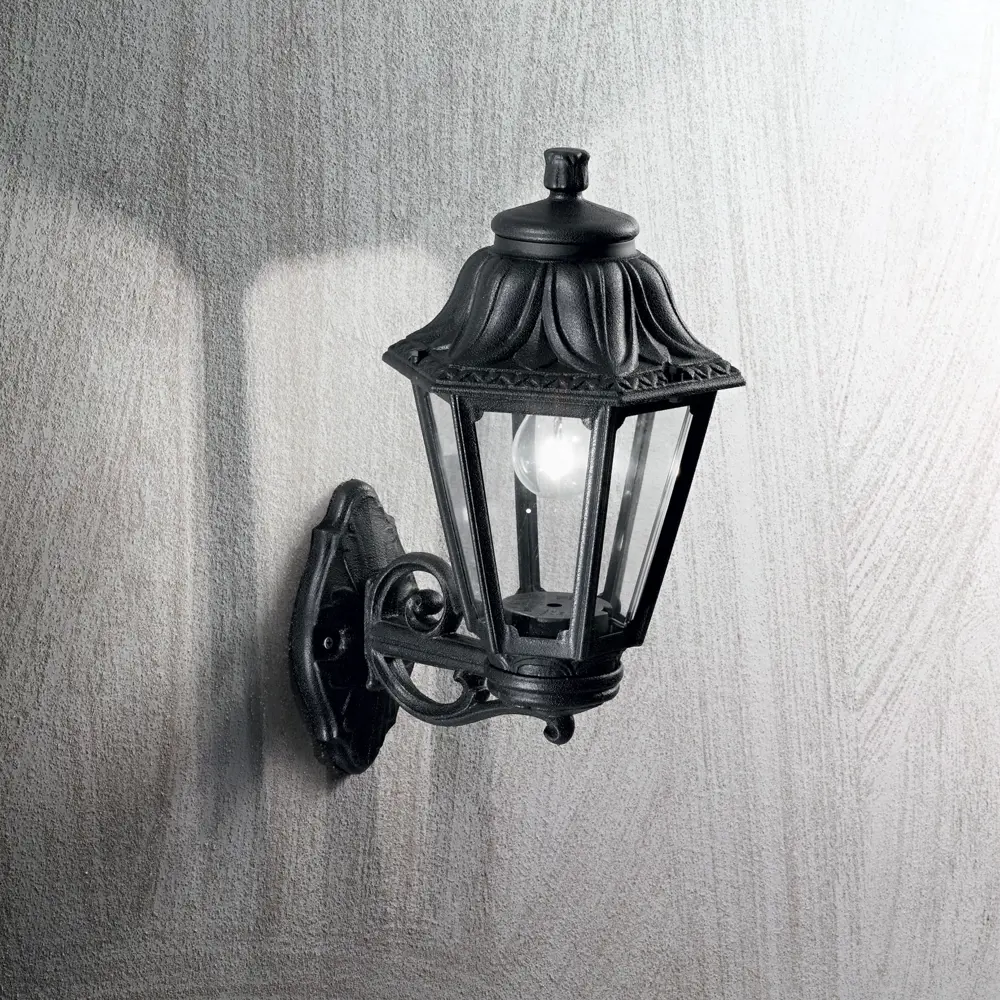 Фото 2 Светильник уличный настенный Ideal lux 101491 23 Вт IP55 цвет черный Фото 2 Светильник уличный настенный Ideal lux 101491 23 Вт IP55 цвет черный