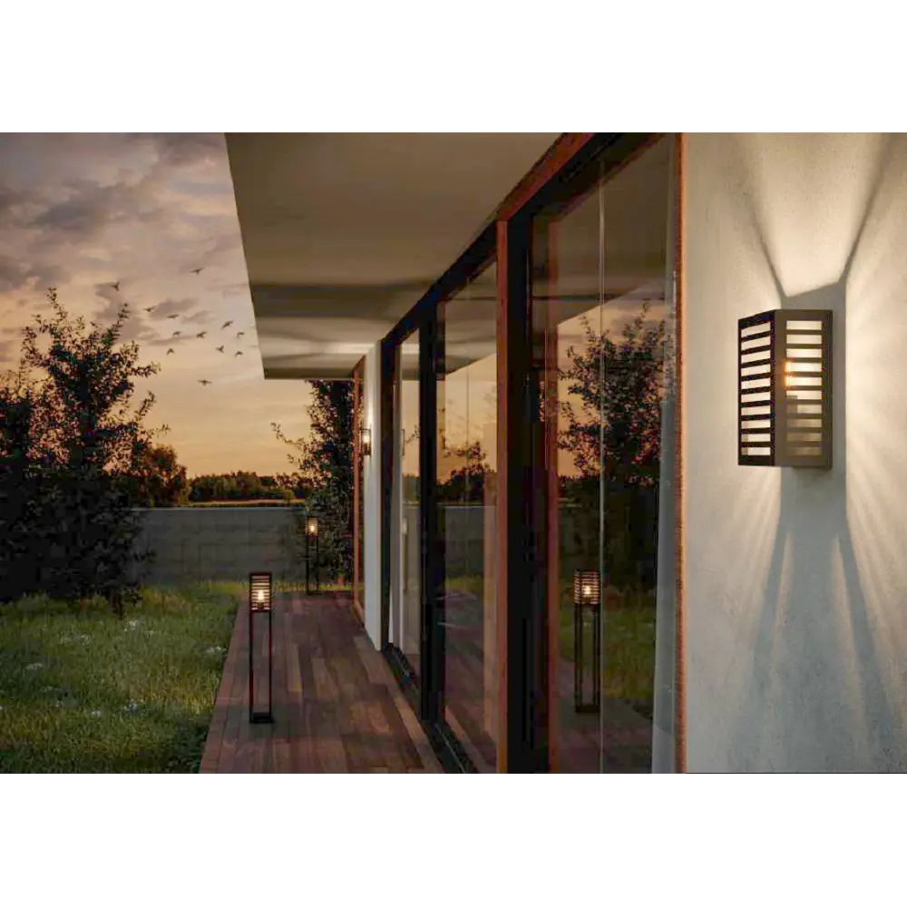 Фото 2 Фонарный столб уличный Eglo Alamonte 3 Eg_900138 60 Вт 45 см IP44 цвет черный