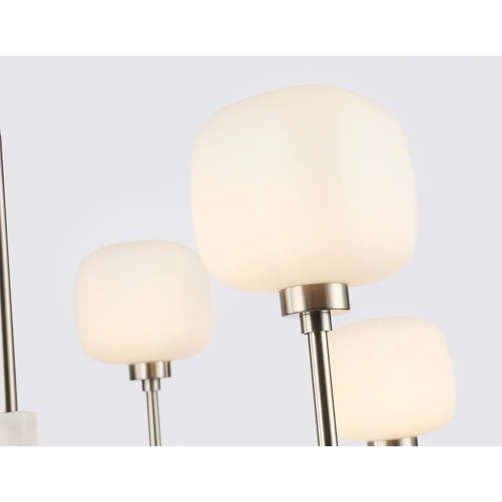 Фото 4 Люстра на штанге Ambrella light High Lh53001 6 ламп 27 м² цвет белый матовый/никель