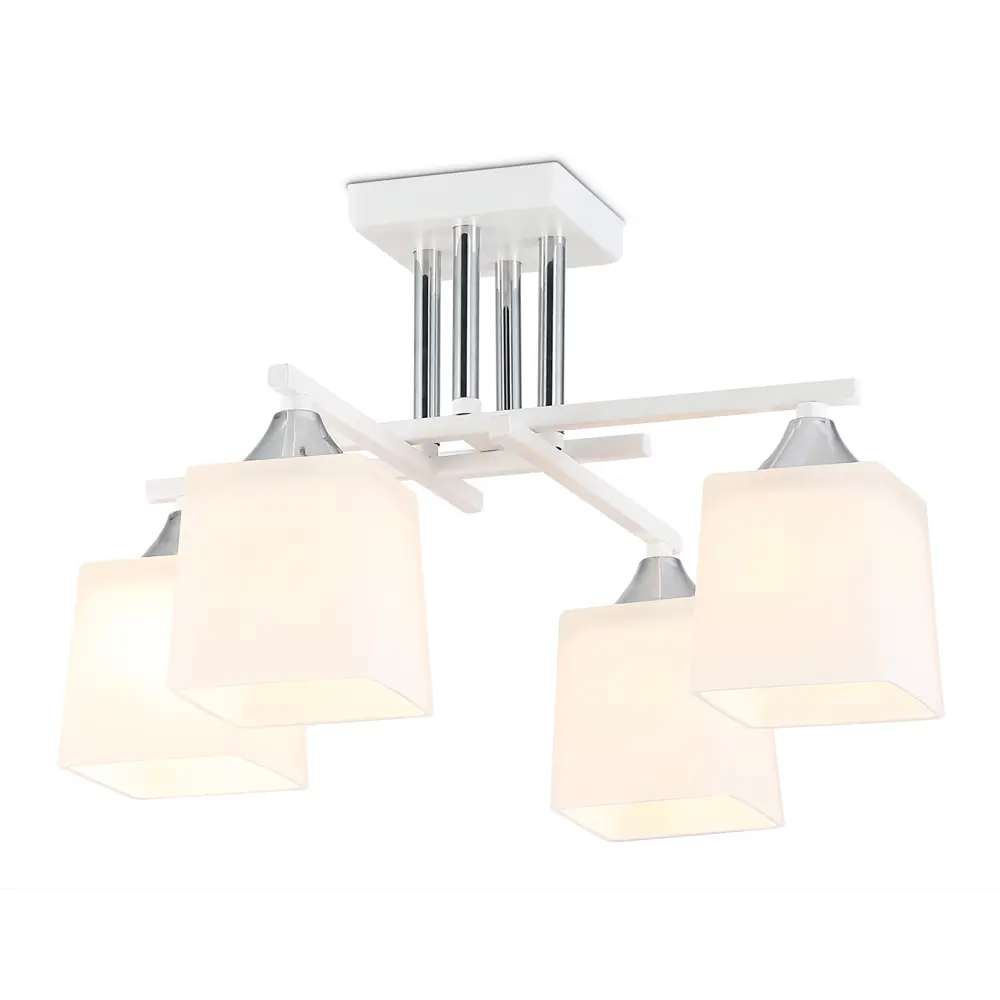 Фото Люстра на штанге Ambrella light Traditional Tr303041 4 лампы 18 м² цвет белый/белый матовый