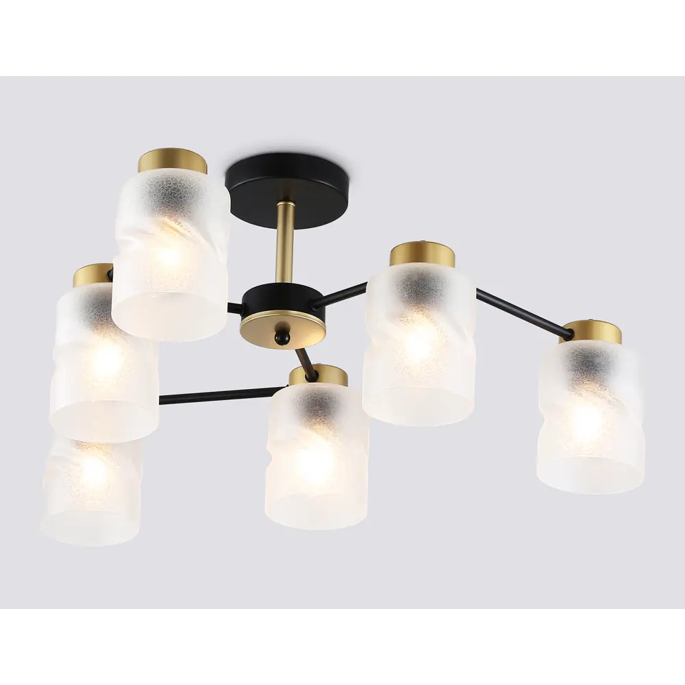 Фото 3 Люстра на штанге Ambrella light Traditional Tr303325 6 ламп 27 м² цвет золото/черный/белый матовый