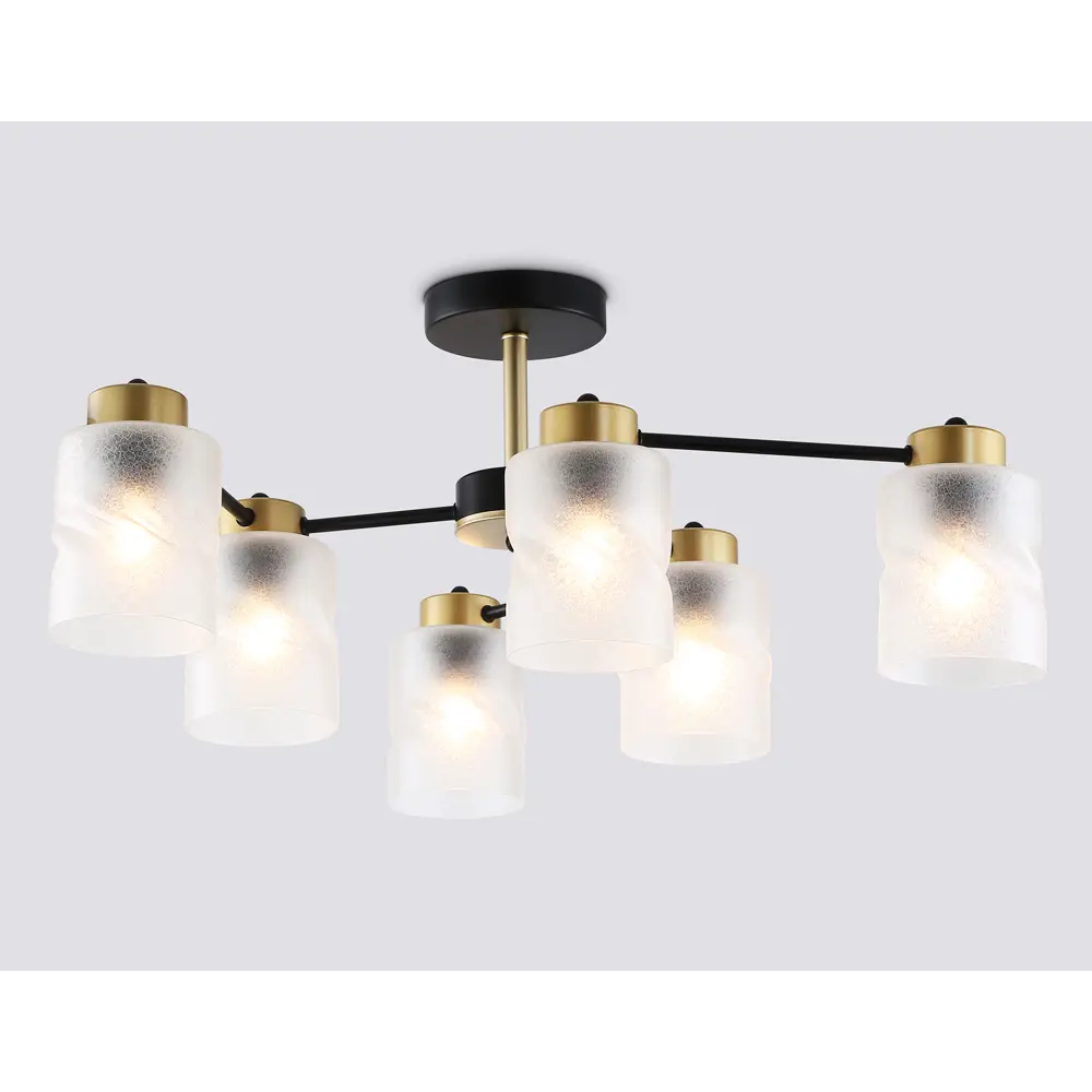 Фото 2 Люстра на штанге Ambrella light Traditional Tr303325 6 ламп 27 м² цвет золото/черный/белый матовый