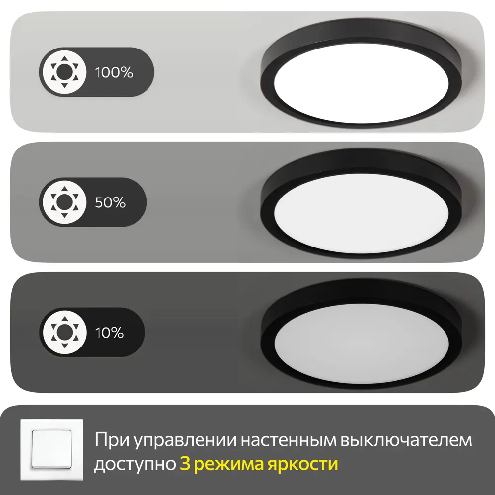 Фото 5 Потолочный светильник светодиодный Citilux Бейсик CL738121N 4.5 м² цвет чёрный Фото 5 Потолочный светильник светодиодный Citilux Бейсик CL738121N 4.5 м² цвет чёрный
