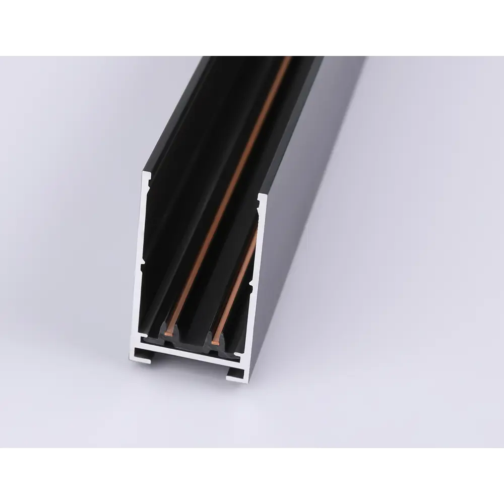 Фото 2 Трековый шинопровод накладной однофазный Ambrella light Gl1004 200 см цвет черный