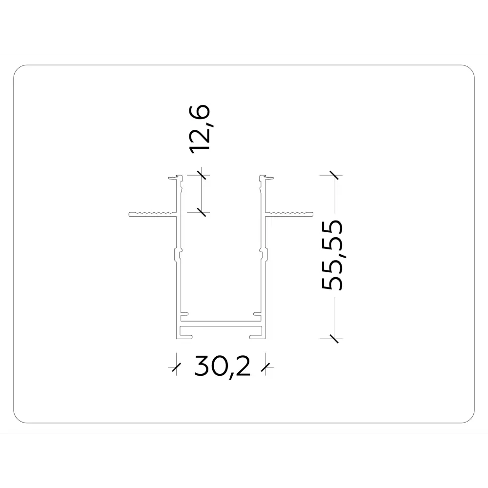 Фото 8 Трековый шинопровод встраиваемый однофазный Ambrella light Gl1010 200 см цвет черный