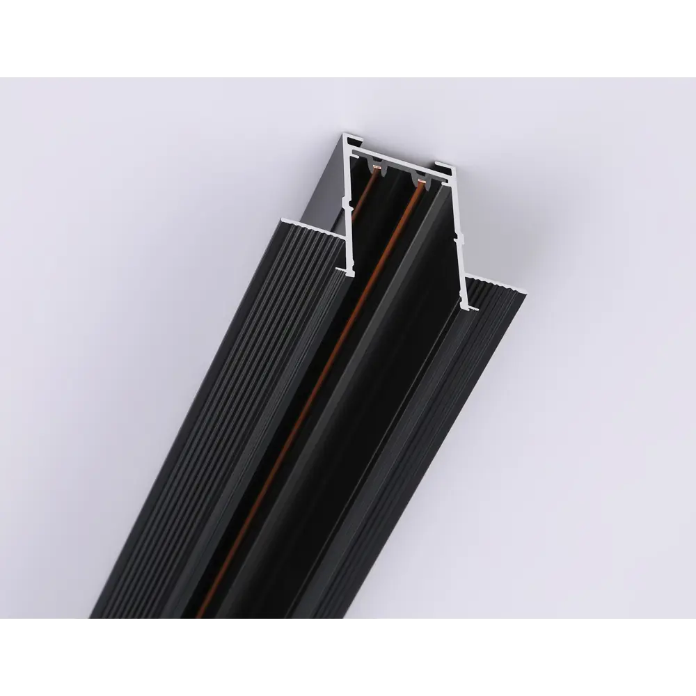 Фото 4 Трековый шинопровод встраиваемый однофазный Ambrella light Gl1010 200 см цвет черный