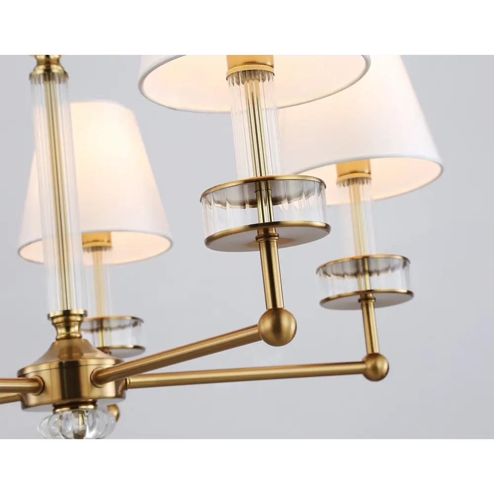 Фото 6 Люстра подвесная Ambrella light High Ambr_lh71021 5 ламп 23 м² цвет белый/латунь Фото 6 Люстра подвесная Ambrella light High Ambr_lh71021 5 ламп 23 м² цвет белый/латунь
